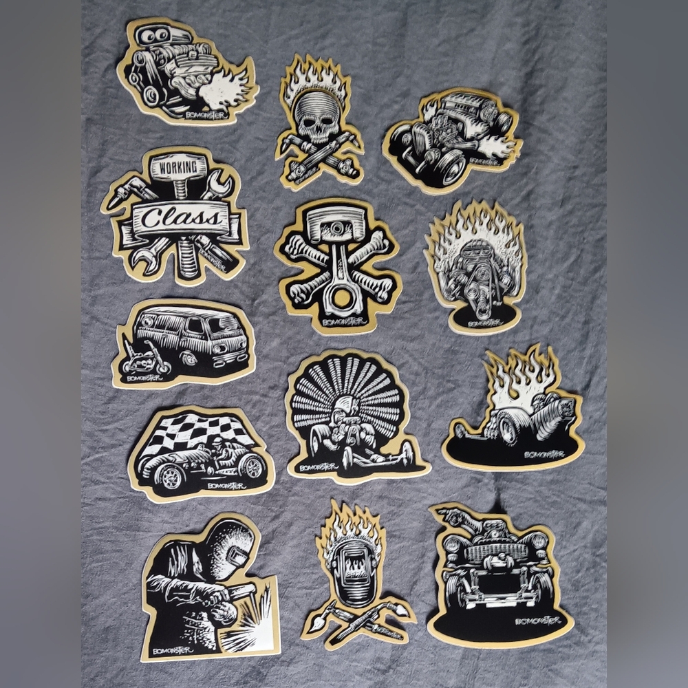 13 Mechanic Stickers for Tool Boxes / Garage